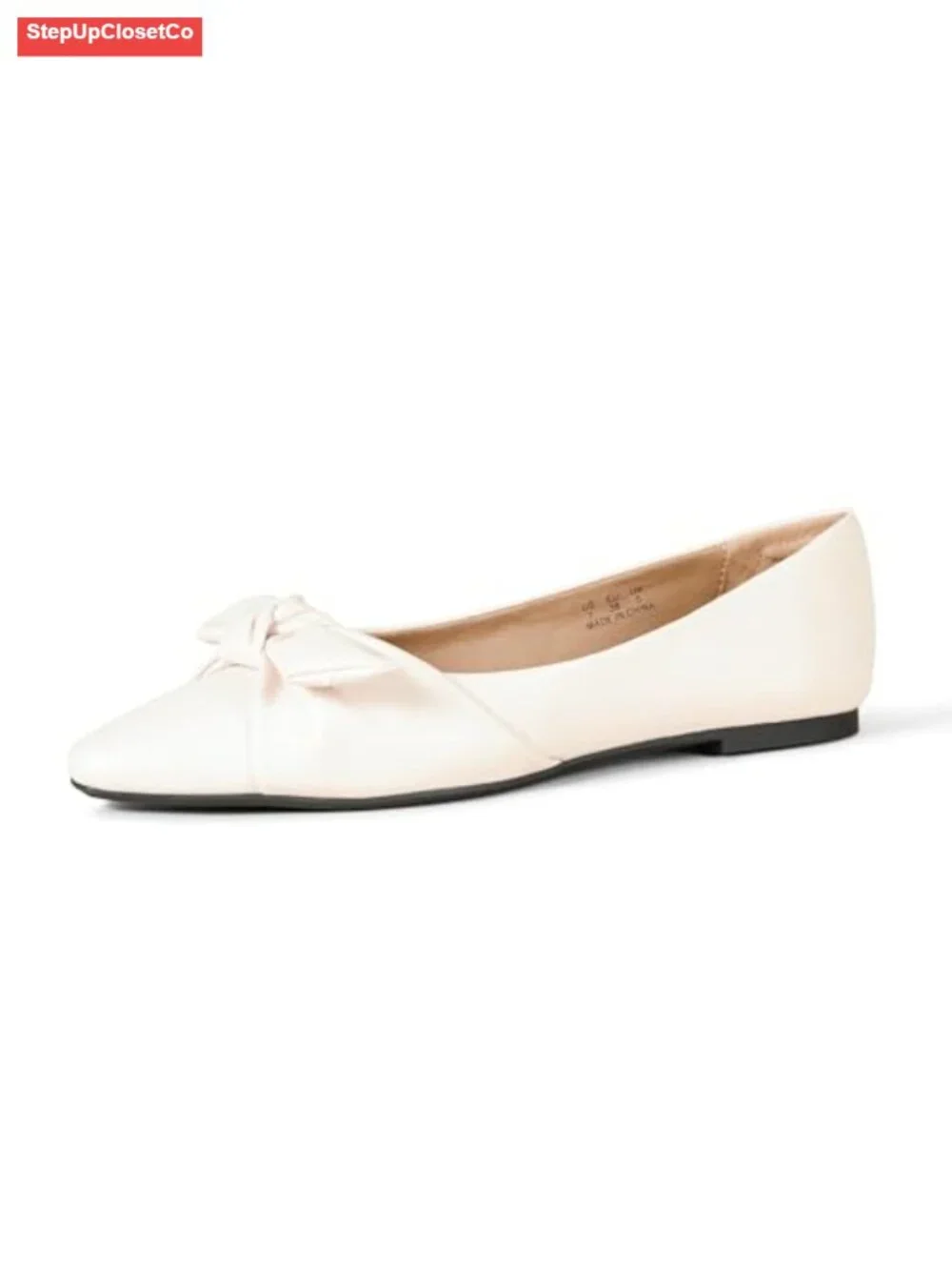 Women's Pointed Toe Bow Ballet Flats with Memory Foam Insole
